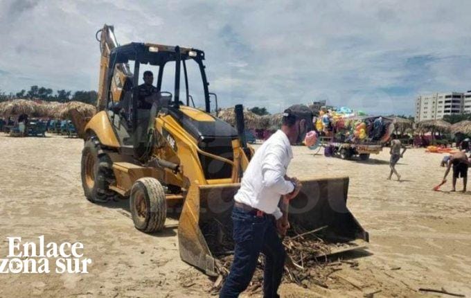 Continua la limpieza de playa Miramar