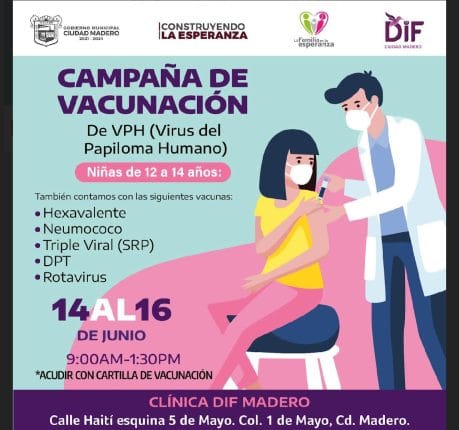 Clínica DIF Madero realizará campaña de vacunación