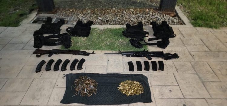 Guardia Estatal asegura vehículo con armamento en Reynosa