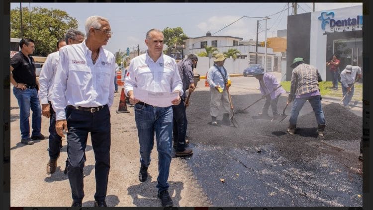 Intenso Programa de Bacheo Realizan en Ciudad Madero