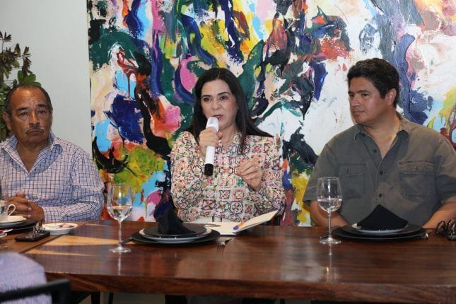 Se reúne Mónica Villarreal Anaya con notarios públicos