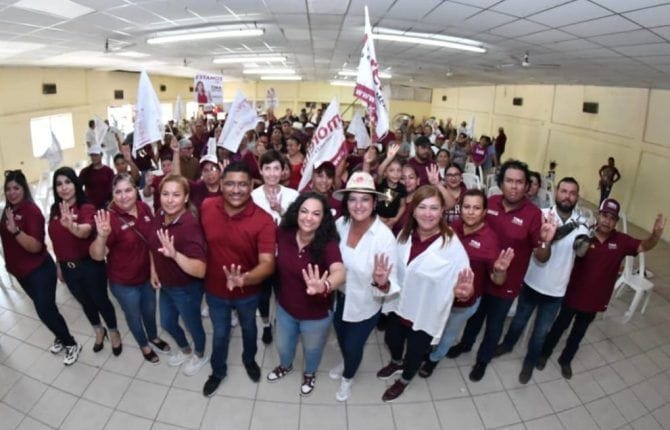 En Camargo estructura morenista refrenda su apoyo a Olga Sosa y Tina Perales