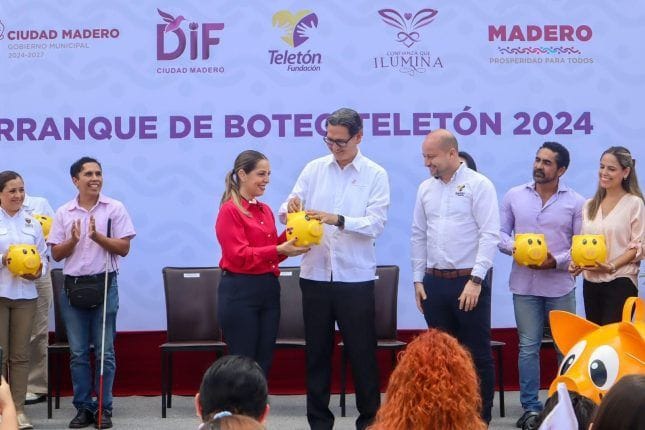 Señora Dunia y Erasmo ponen en marcha Boteo Teletón 2024*